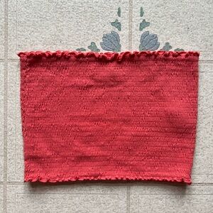 Hollister Coral Smocked Top